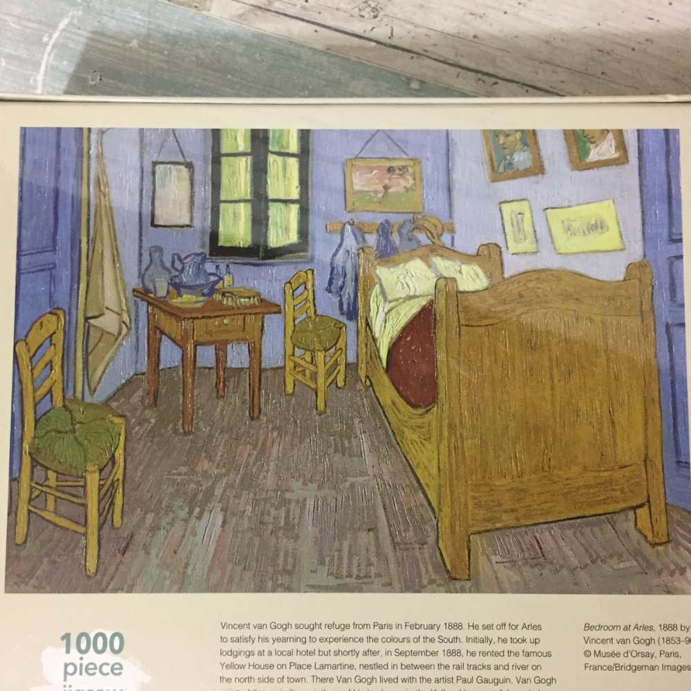 Vincent Van Gogh, Bedroom at Arles 1000 Piece Puzzle, Sealed - Picture 3 of 5